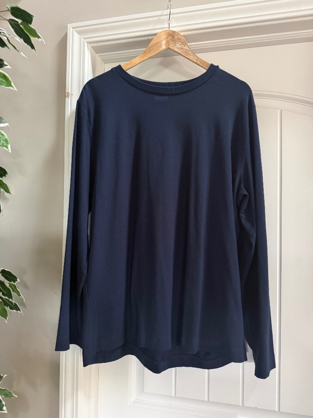 Soma Navy Modal Blend Long Sleeve Tee XL Soft Stretch Knit Top